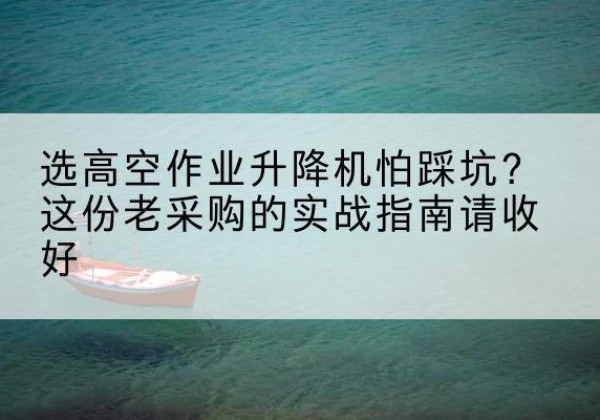 新县高空作业升降机厂家推荐-选高空作业升降机怕踩坑？这份老采购的实战指南请收好